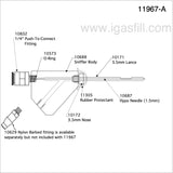 11967 3.5mm one-hole filling lance/sniffler